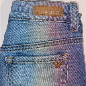 Justice Blue and Pink Gradient Jeans